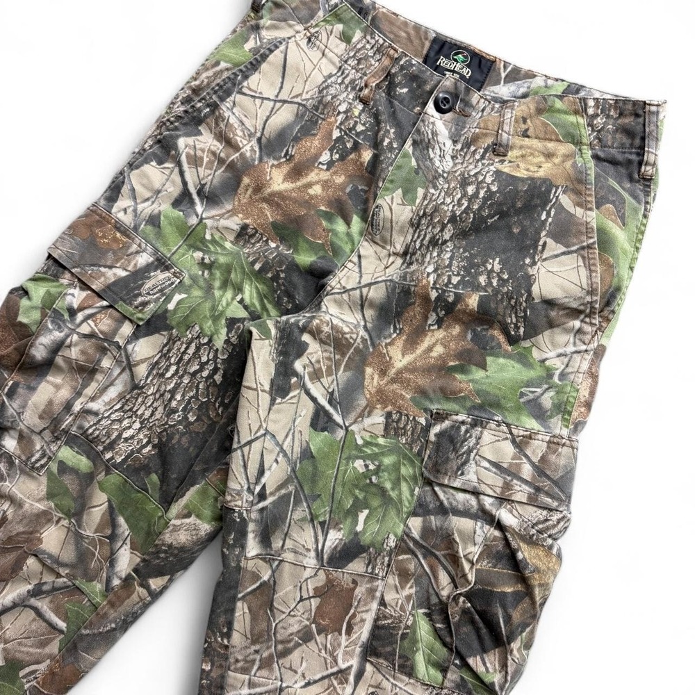 Realtree RedHead Camo Cargo Pants Baggy Hunting Y2K Small 30x30 Pockets
